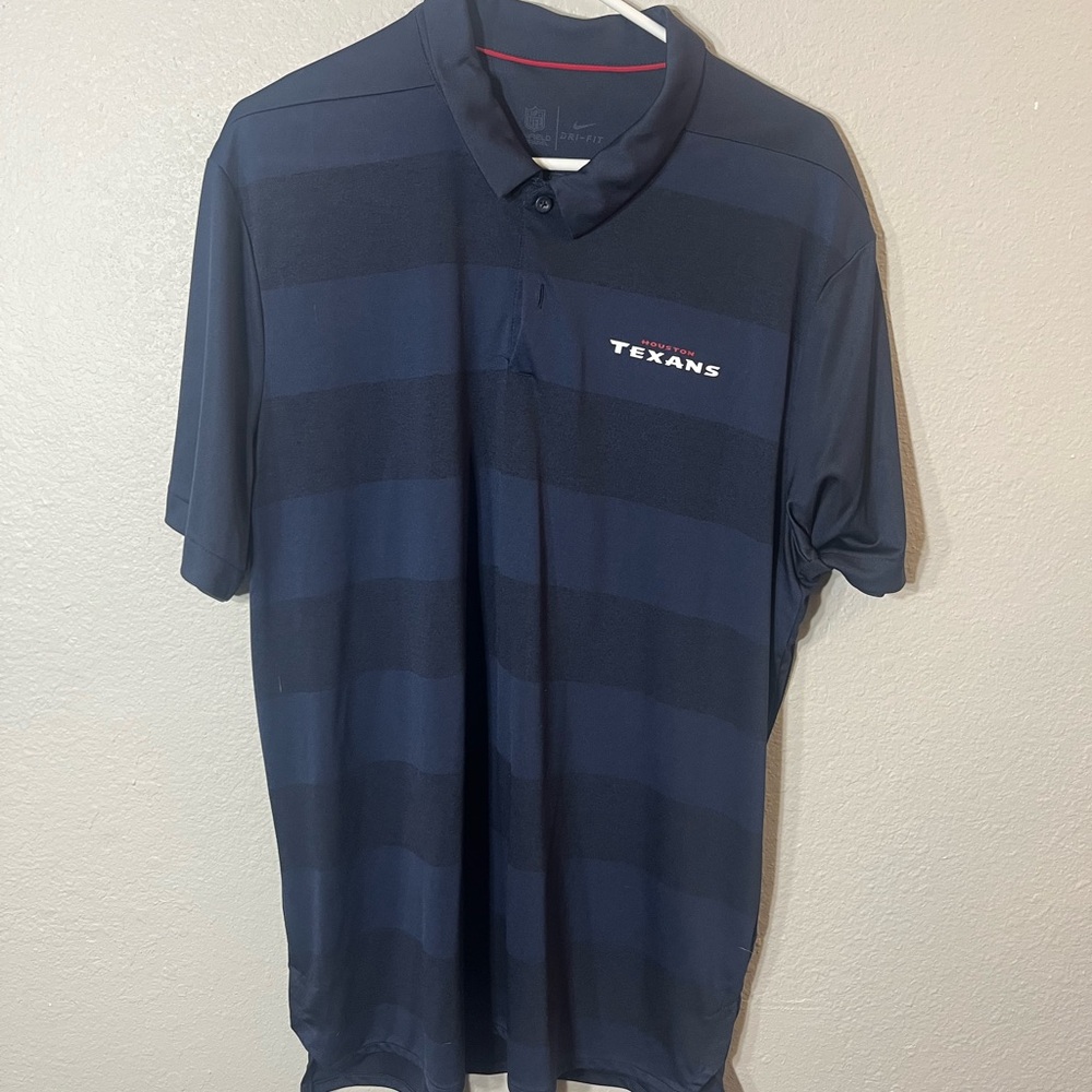 NFL Texans Dark Blue Polo Shirt